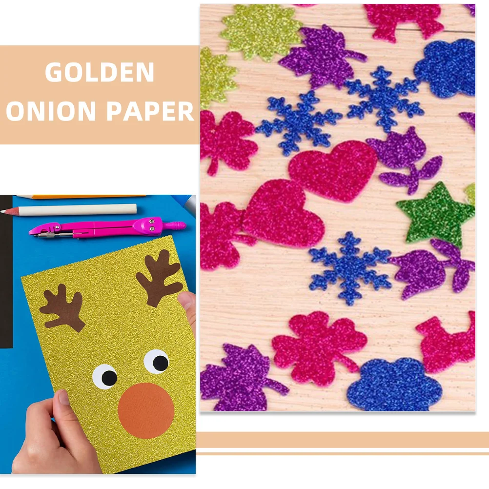 50 قطعة بريق البطاقات ورقة A4 سباركلي الملونة ورق الحرف لسجل القصاصات Crafts بها بنفسك الحرف دعوات الملصقات بريق البطاقات