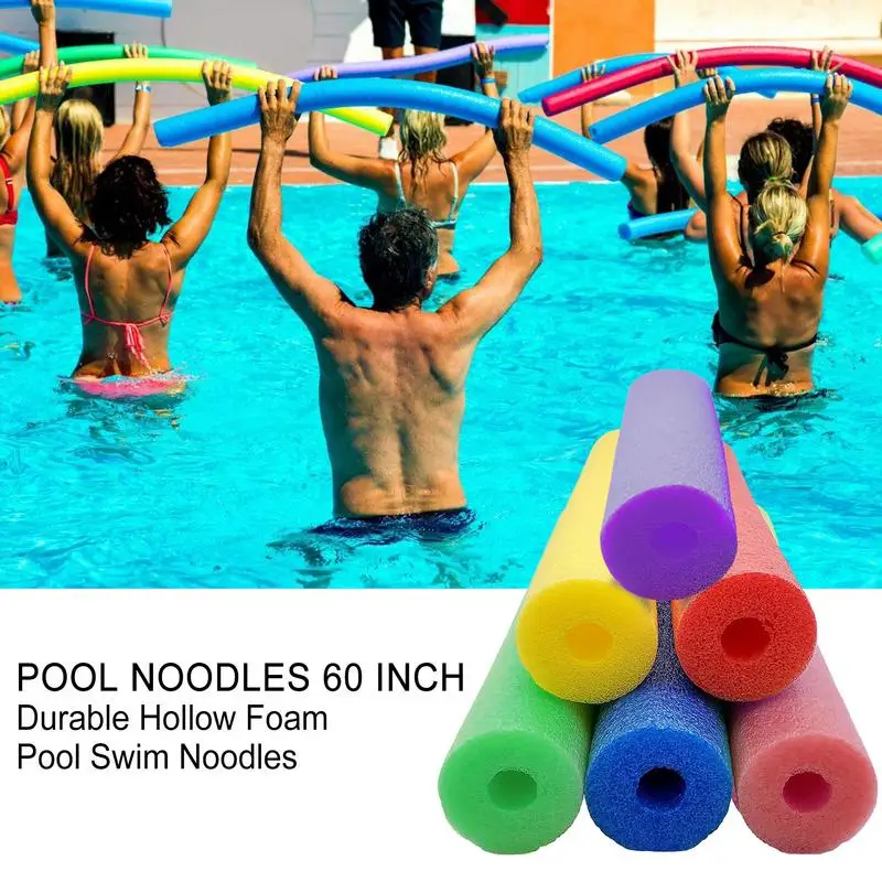 Fideos flotantes para piscina, tubo de espuma de 59 pulgadas, fideos gruesos para piscina de espuma hueca flotante, fideos multiusos