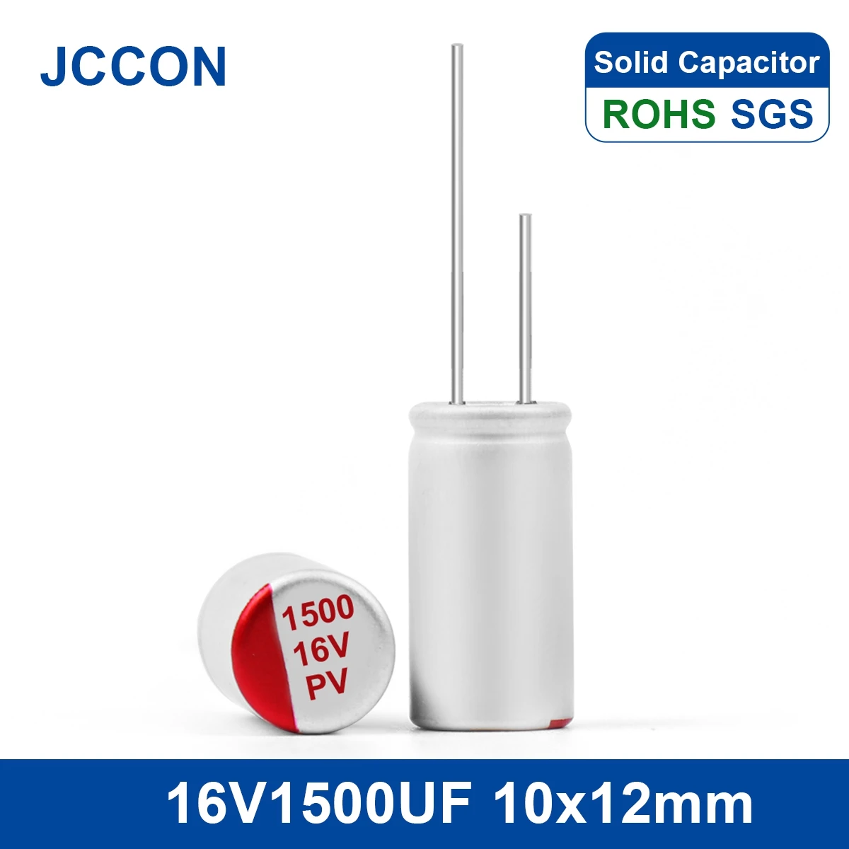 

20Pcs JCCON DIP Solid Electrolytic Capacitor 16V1500UF 10x12 DIY Graphics Card Motherboard Oiginal