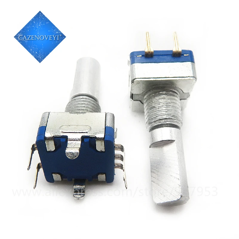 5 قطعة/الوحدة نصف/محور البرقوق التشفير الدوار ، طول المقبض 15 مللي متر/20 مللي متر رمز التبديل/EC11/مقياس الجهد الرقمي مع التبديل 5Pin