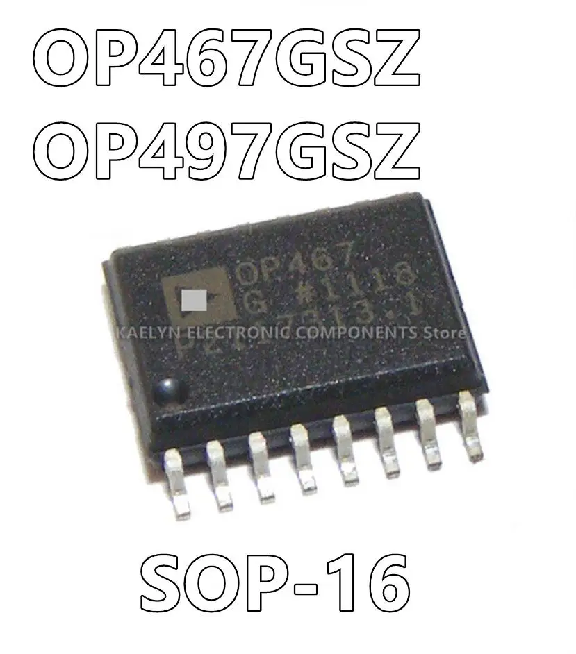 Amplificador de uso General, OP467GSZ, OP467, OP497GSZ, OP497, 4 circuitos, 16-SOP, 10 unidades por lote