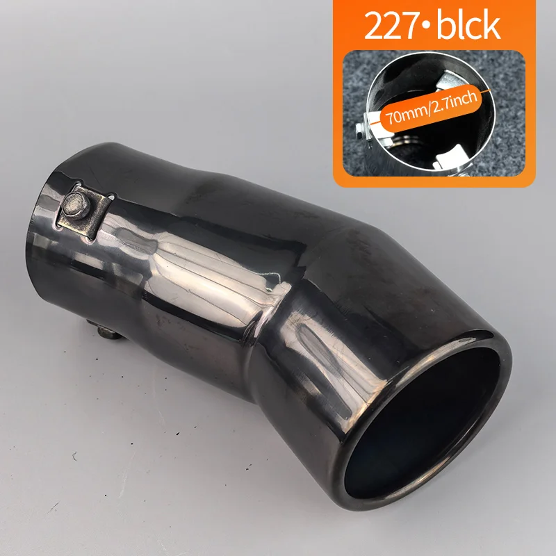 Universal Car Exhaust Muffler Tip Round Stainless Steel Car Tail Rear Chrome Round Exhaust Pipe Tail Muffler Tip TailPipe