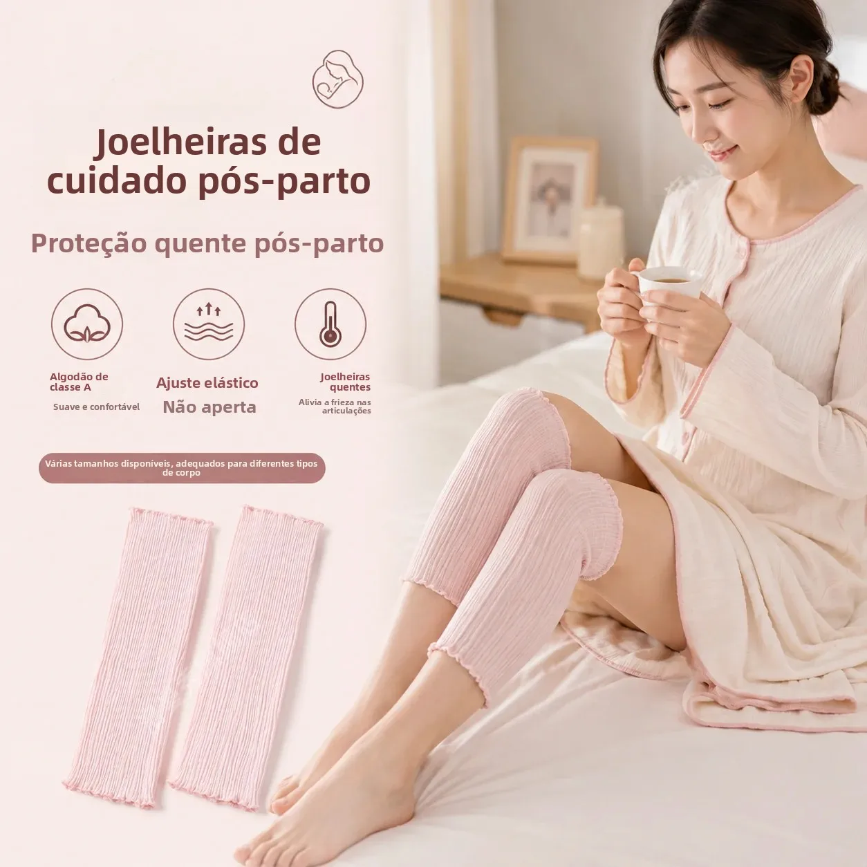 産後膝パッド女性用薄型ゆったり暖かい保護レギンス快適な家庭用医療用品膝サポート