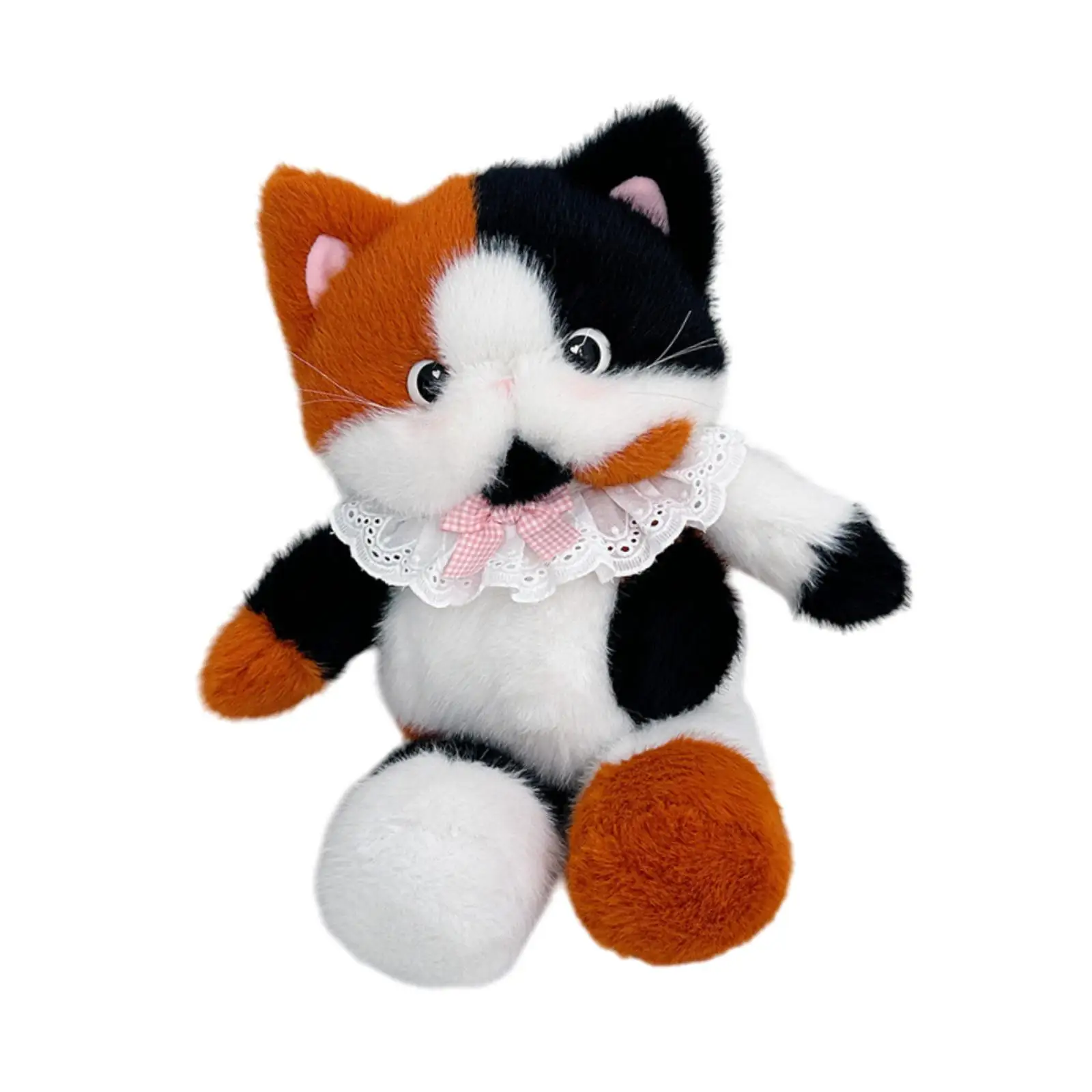 Cute Plush Cat Backpack for Girls Stuffed Kitty Bag Soft Cotton Animal Daypack Large Capacity Casual Travel Shopping Gift