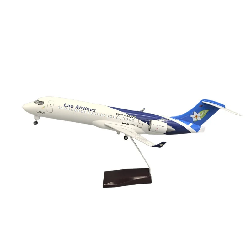 Nieuwe 47 cm 1/170 Schaal Diecast Model Azië Lao Airlines C909 Vliegtuig Airways Hars Vliegtuig Met Licht Collectie Vliegtuigen display