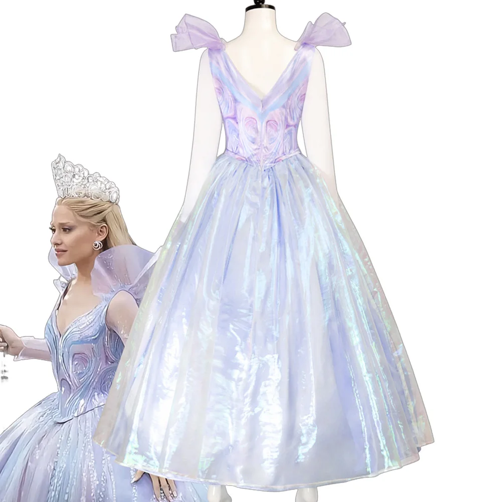 

Glinda Costume Adult Women Wicked Movie Cosplay Magic Purple Dress for Halloween Party Carnival Masquerade Fancy Outfit Disguise