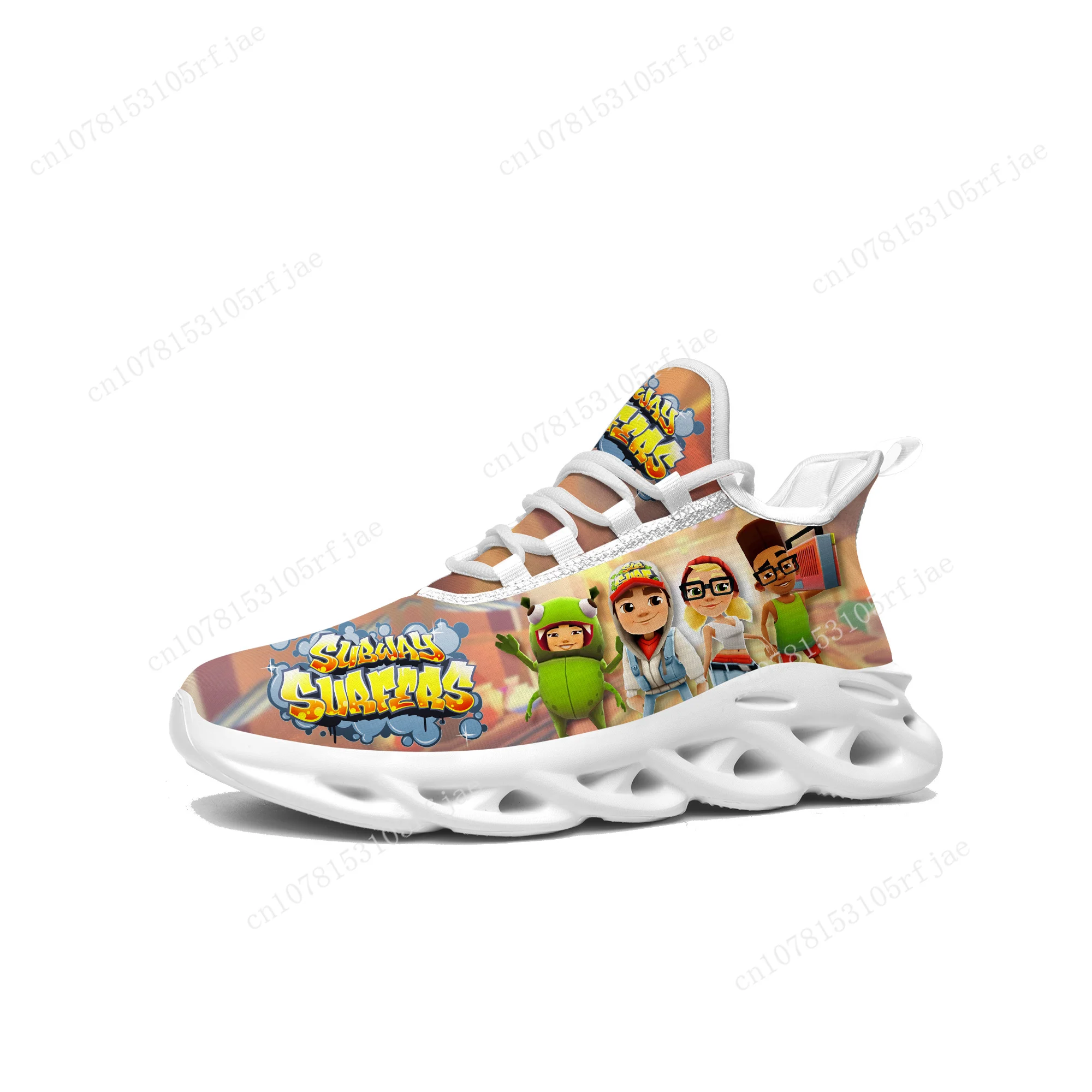 Anime Cartoon Game Subway Surfers Sneakers Mens Womens Teenager Sports Running Shoes High Quality Custom Built Lace Up Shoes