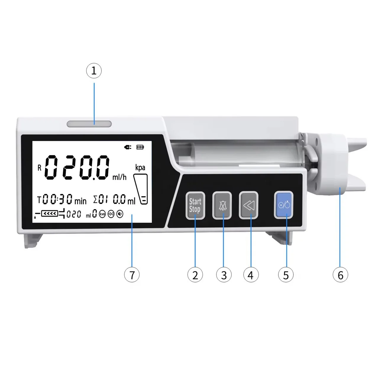 High Quality Medical Products Single Channel Electric Infusion Pump Medical Syringe Pump with Touch Screen