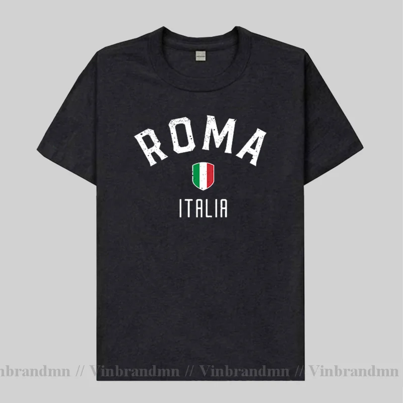 Vintage Roma Italia T shirt men Funny Rome Italy Flag T-shirt Retro Design Italian Jerseys ITA Nation Team Tops tshirt Camisetas