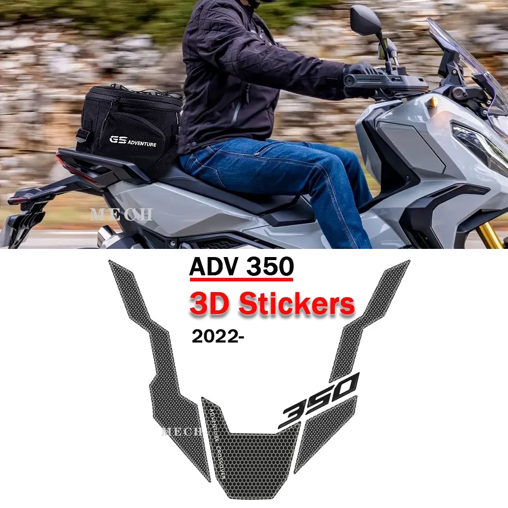 

ADV350 Motorcycle 3D Resin Epoxy Stickers For HONDA ADV 350 2022- Accessories Side Tank Pad Anti Scratch Decal Non-slip TankPad