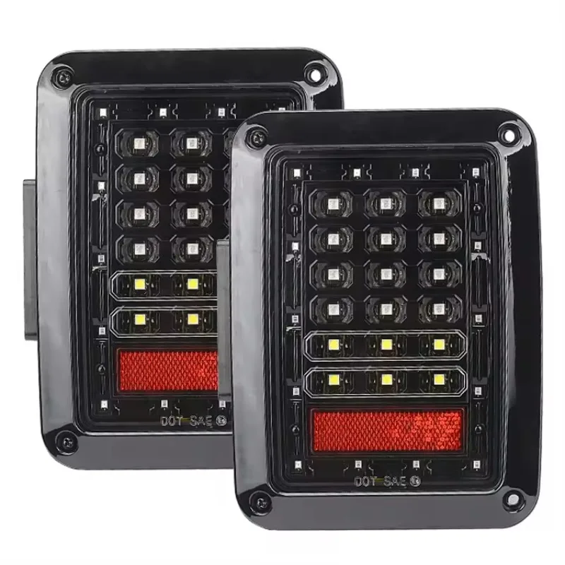 

LED Lens Tail Lights Brake Light Rear Turn Signal Lights Reverse Lamp for Jeep Wrangler Jk 07-17