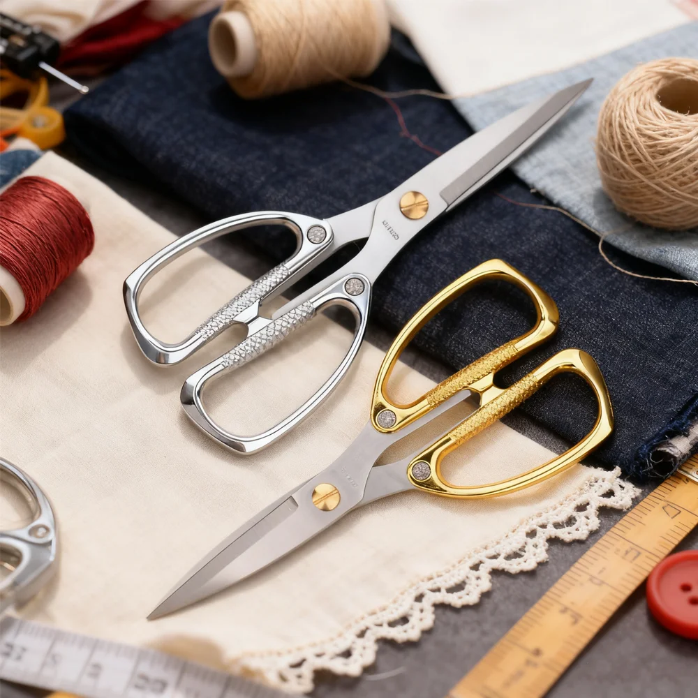 Diamantmuster-Legierungsgriff Edelstahlschere, Mehrzweck-Hochleistungsschere für Haushalt, Handwerk und Büroarbeiten