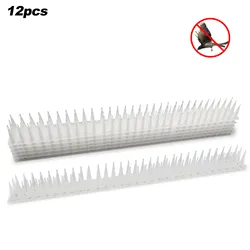 12 Packs  Plastic Bird Pigeon Spikes Anti Bird Anti Pigeon Cat Spike Scare Birds Pest Control Bird Repellent Garden Supplies