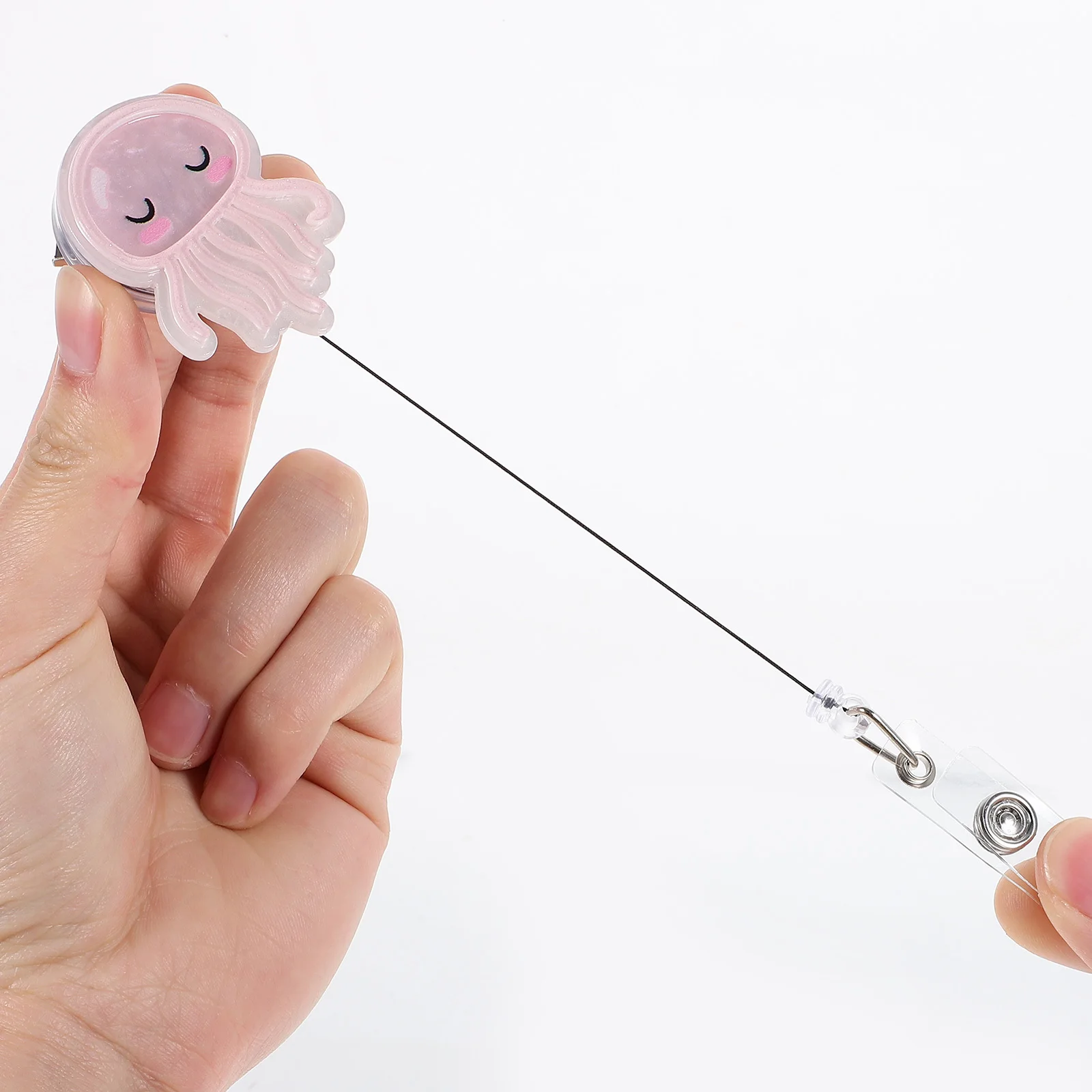Badge Holder Acrylic Retractable Clip Multi-Function Badge Reel for Nurses Doctors Medical Accessories Convenient Card