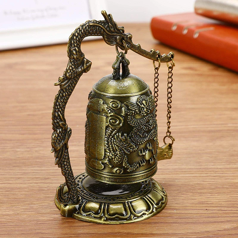 Bronze Shanglock Dragon Bell Feng Shui Ornament Wind Chimes Craft Jewellery Metal Bells