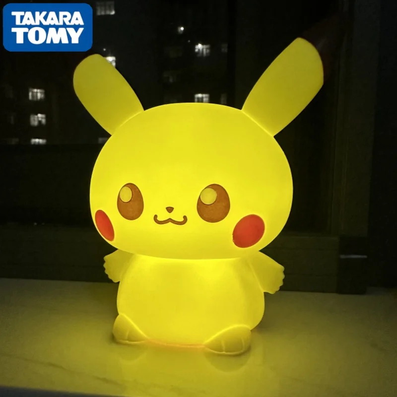 

Tomy Original Pokemon Pichu Pinch Lamp Action Figure Toys Cute Piplup Led Night Light Model Dolls Table Decoration Gift Toy