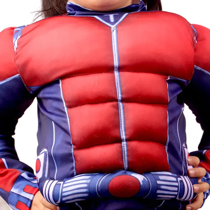 เด็กใหม่ซูเปอร์ฮีโร่ Antman คอสเพลย์กล้ามเนื้อเครื่องแต่งกายหน้ากากเสื้อผ้าชุด Party Jumpsuit Performance Props