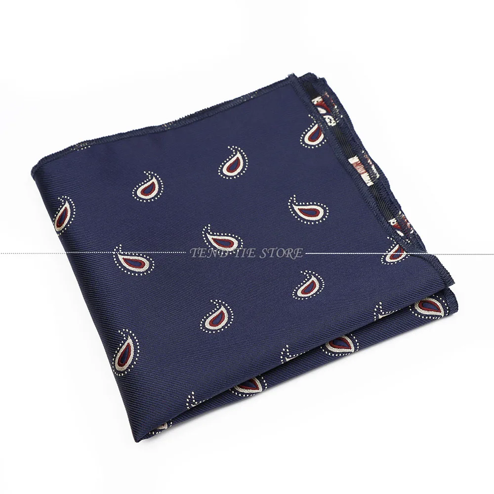Men's Striped Floral Pocket Square for Weddings