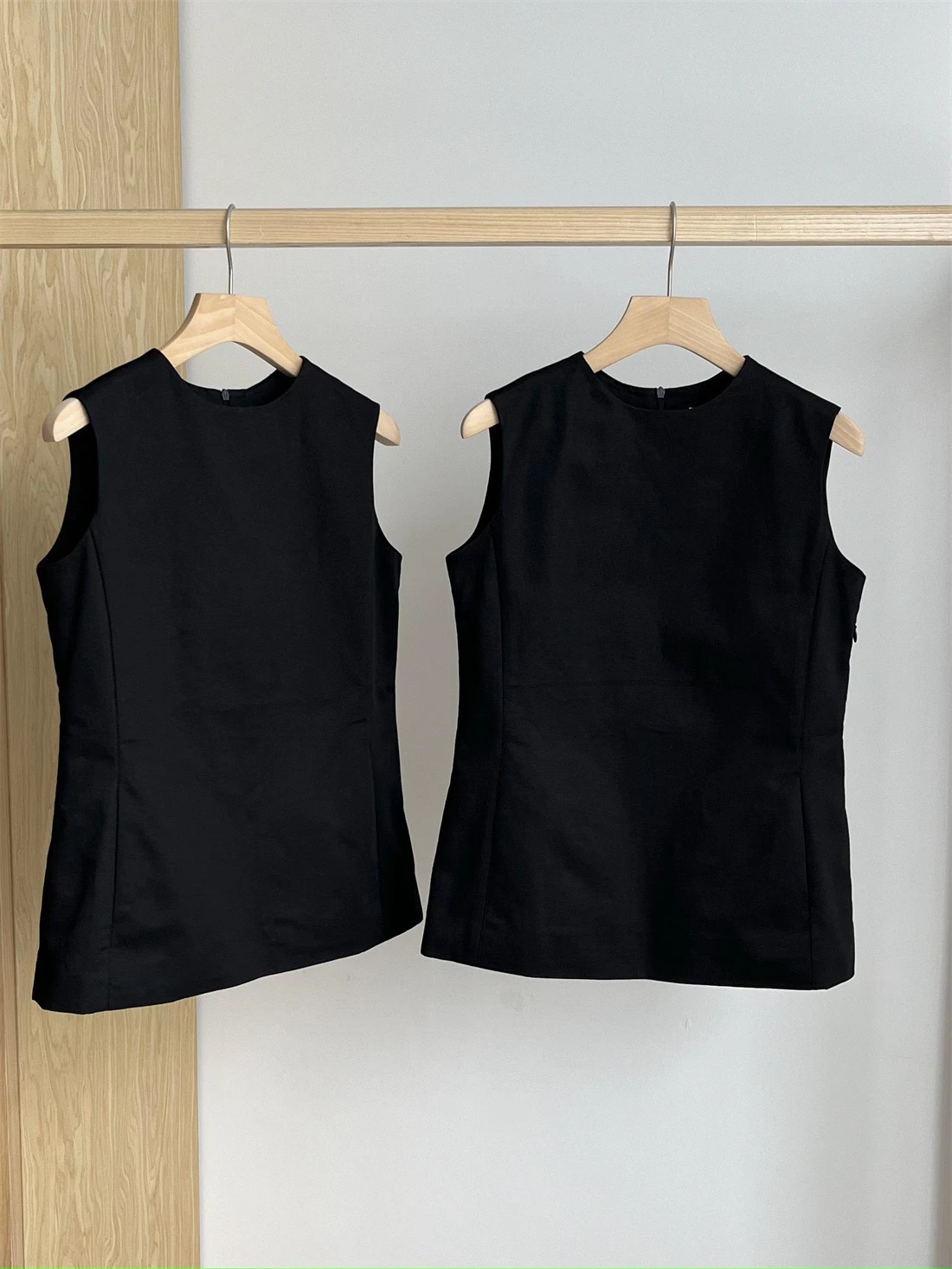 Bla White PREON 여름 신상 슬리퍼 오니 스웨이블 코튼 린넨 조끼 다용도 여성 아우터웨어 레귤러 길이