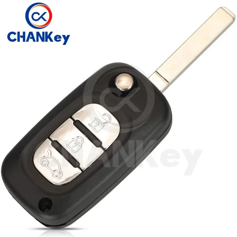 CHANKey Flip Remote Key Fob 2/3 Buttons 433MHz ASK ID46 PCF7961 For  Mercedes Benz Citan 2012 - 2019 Smart W364