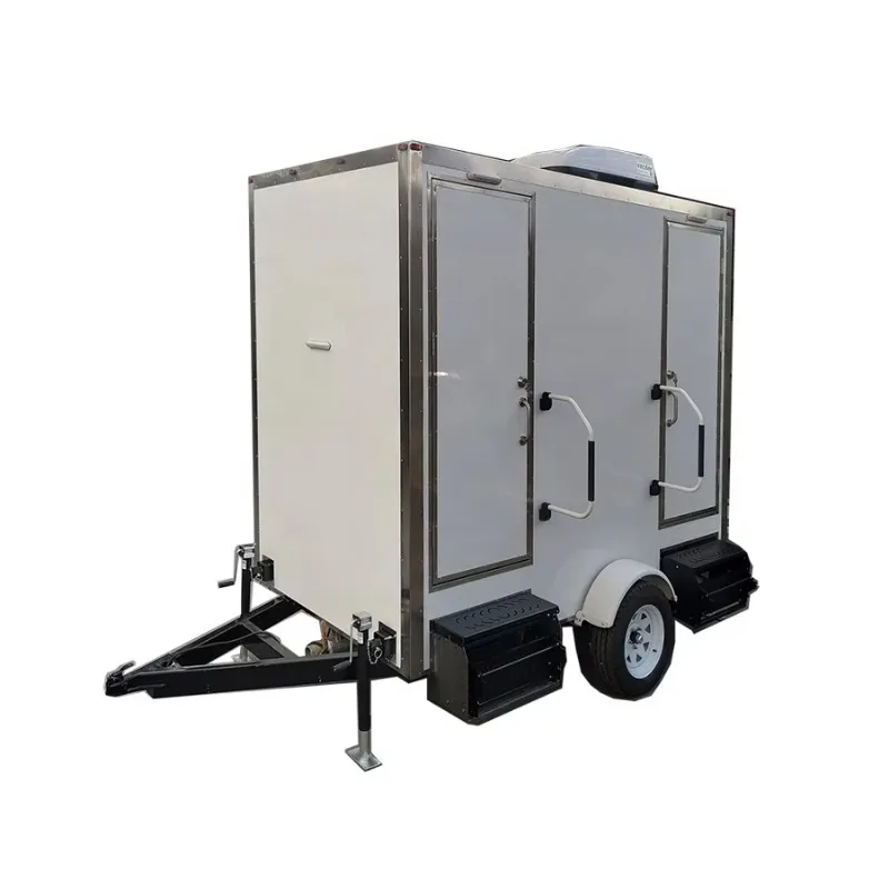 2026 Factory Luxury Mobile Portable Trailer Toilet Design China Customized Modern Hotel CLEEN White