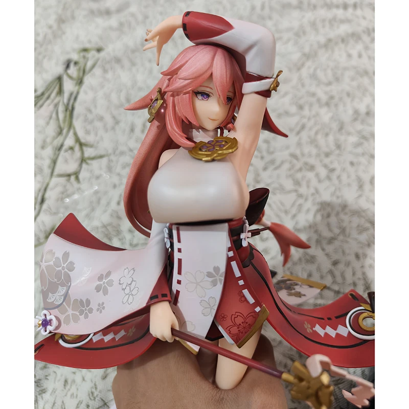 In Stock Genshin Game Yaekyoku Fox Demon Witch Model Two Yuan Animation Tabletop Decoration Collection Furniture Fo Toys Gifts