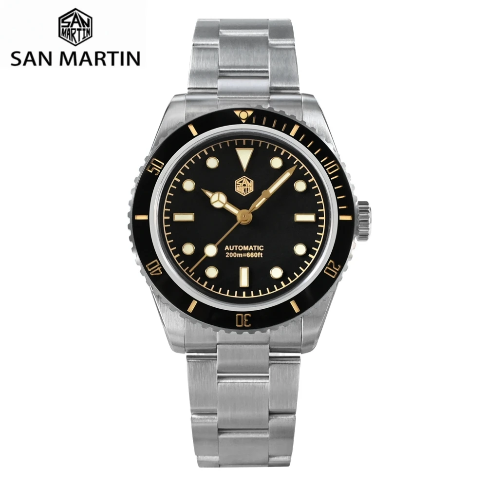 

San Martin Water Ghost 6200 Sports Waterproof Watch For Men Automatic Mechanical Wristwatches Luxury 20Bar часы мужские SN0004BG