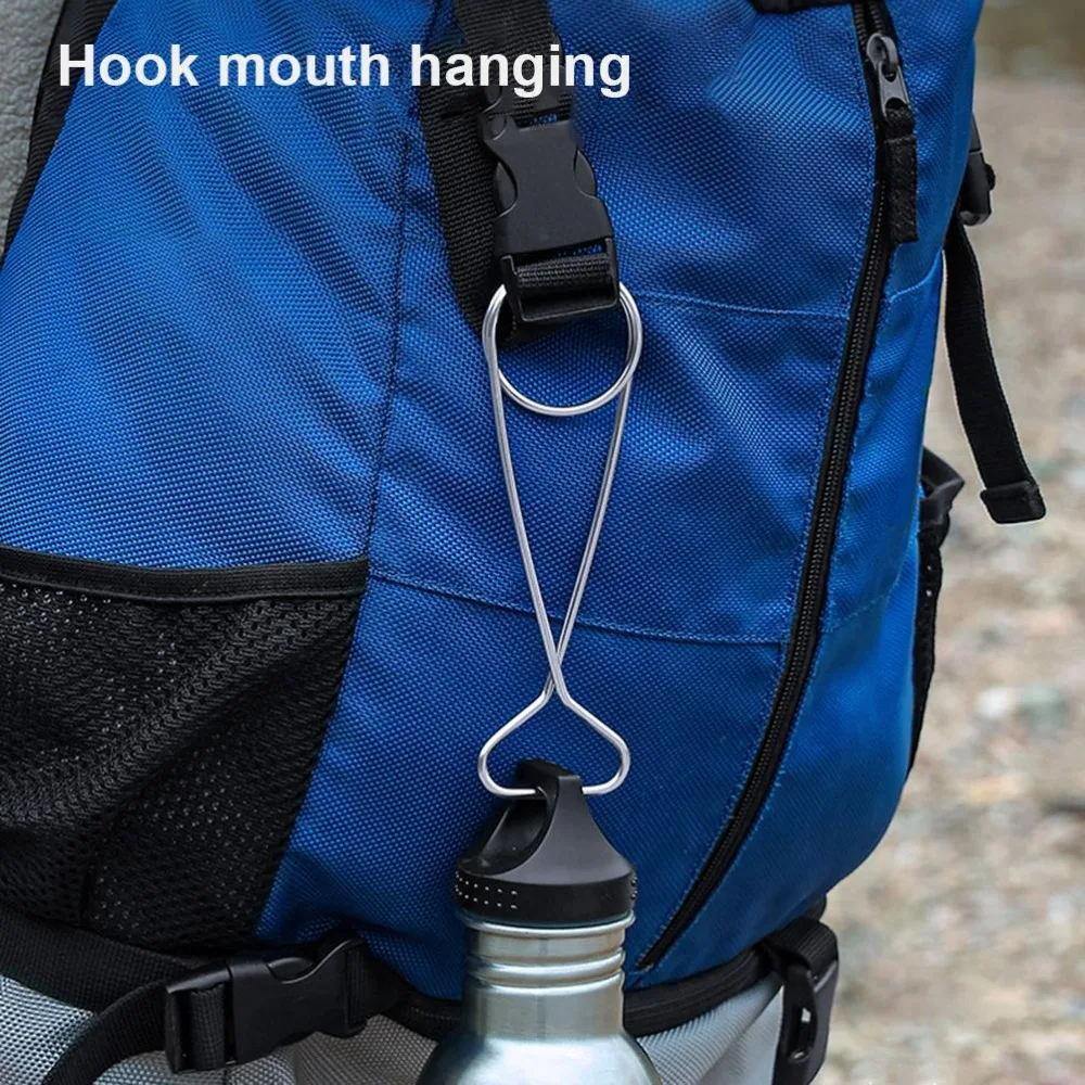 4 Pcs Durable Stainless Steel Mouth Spreader Multifunctional Silver Fish Mouth Jaw Spreaders Hanging Hook Water Bottle
