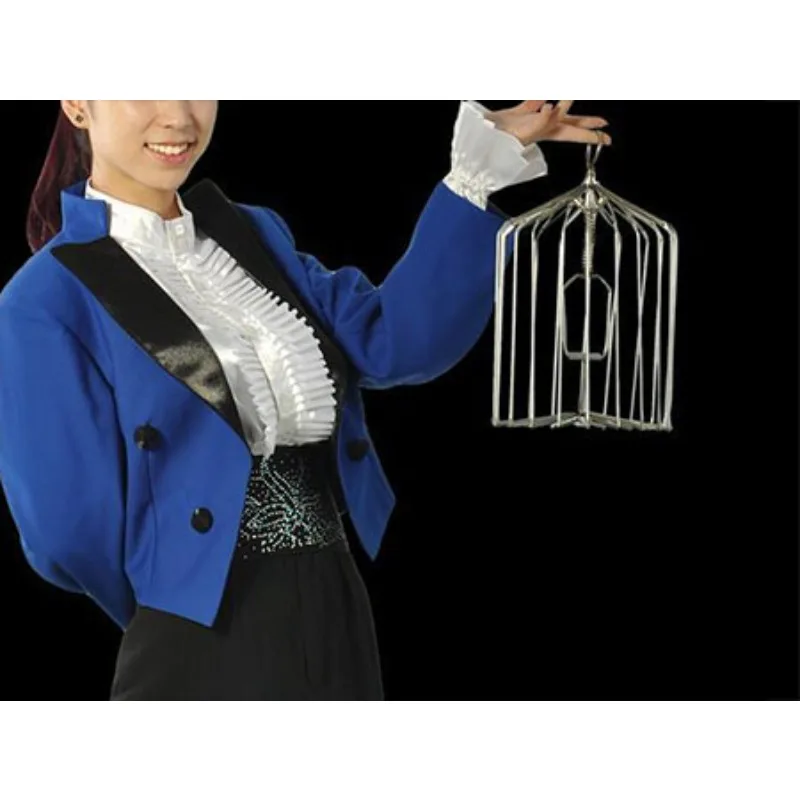 Silver Steel Appearing Bird Cage - Small Size (Dove Appearing Cage) Magic Tricks Magician Stage Illusions Gimmick Props