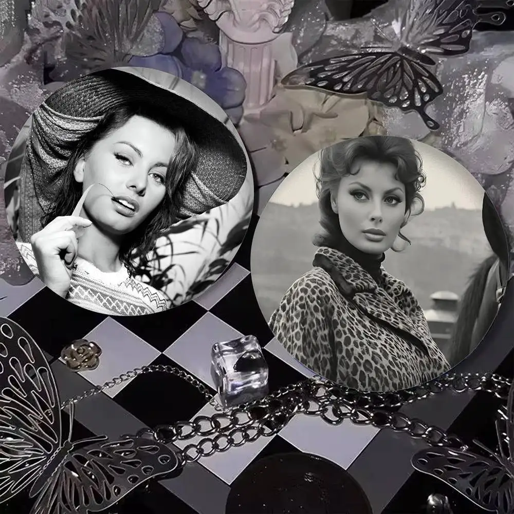 أنيمي صوفيا لورين شارة صفيح عملة بروش الملابس على ظهره اكسسوارات التلبيب دبوس #3