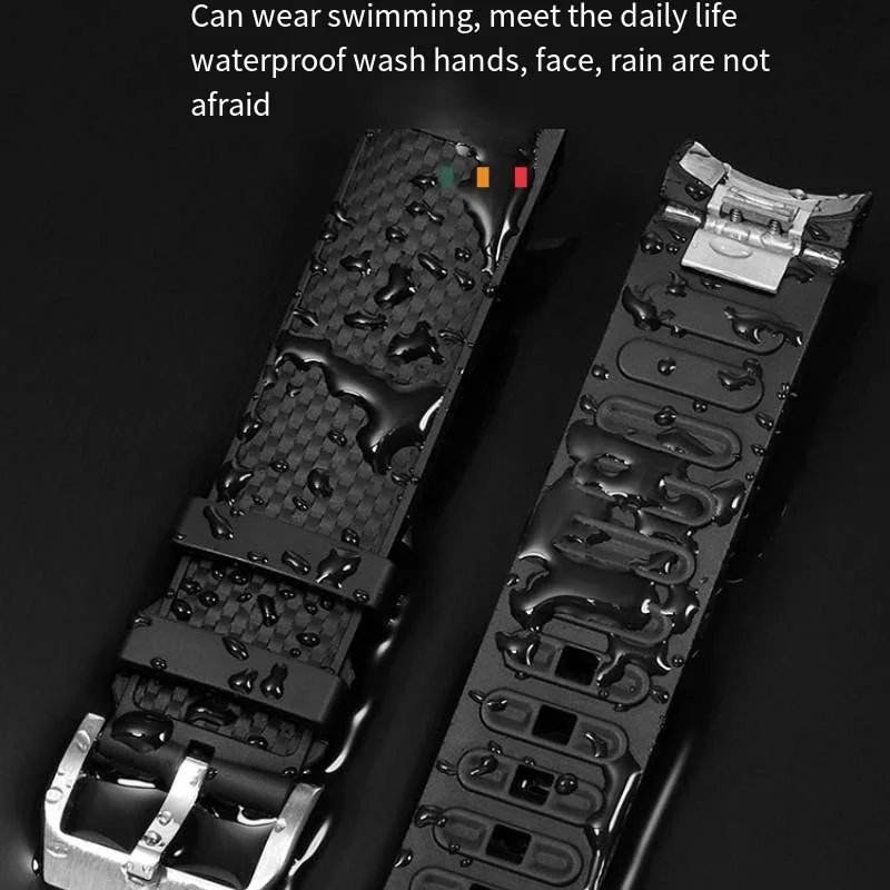 Adapted to IWC Universal Ocean Time Meter Fluoro Rubber Watch Strap for Men IW328802/376806 Original Quick Release 22mm