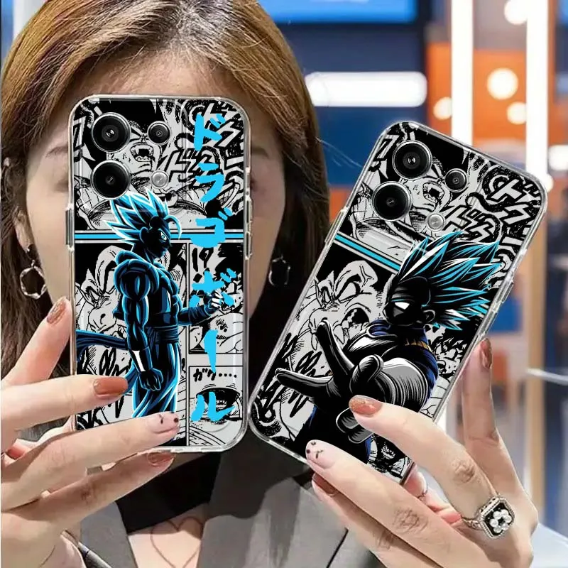 

Luxury D-Dragon Ball Goku For Xiaomi Redmi 14C 13C 13 12C 11A 10A K70 K60 K50 K40 K30 K20 Translucent Phone Case