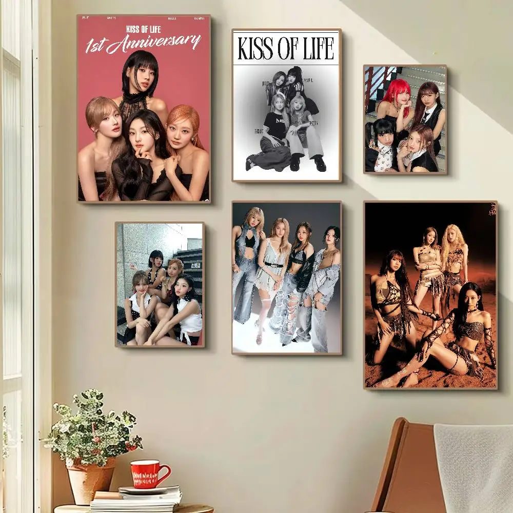 Idol Kiss Of Life Cartoon Anime Poster Watercolor Art Kids Room Decoration Wall Hanging Painting Kids Gift