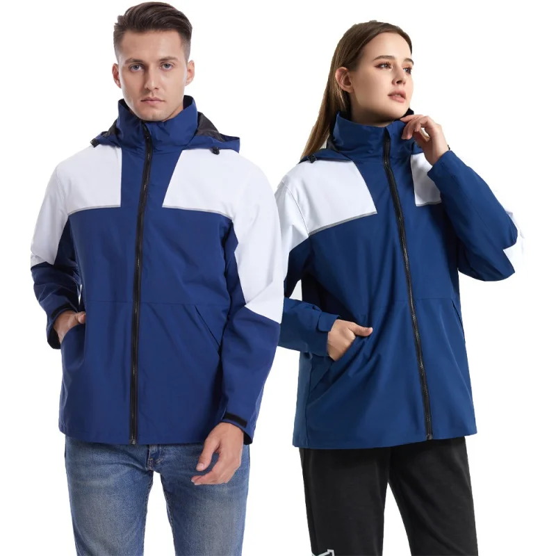 Outdoor Men's Assault Jacket Three-in-One Detachable Cold Protective Clothing Women's Two-Piece Set Windproof Waterproof