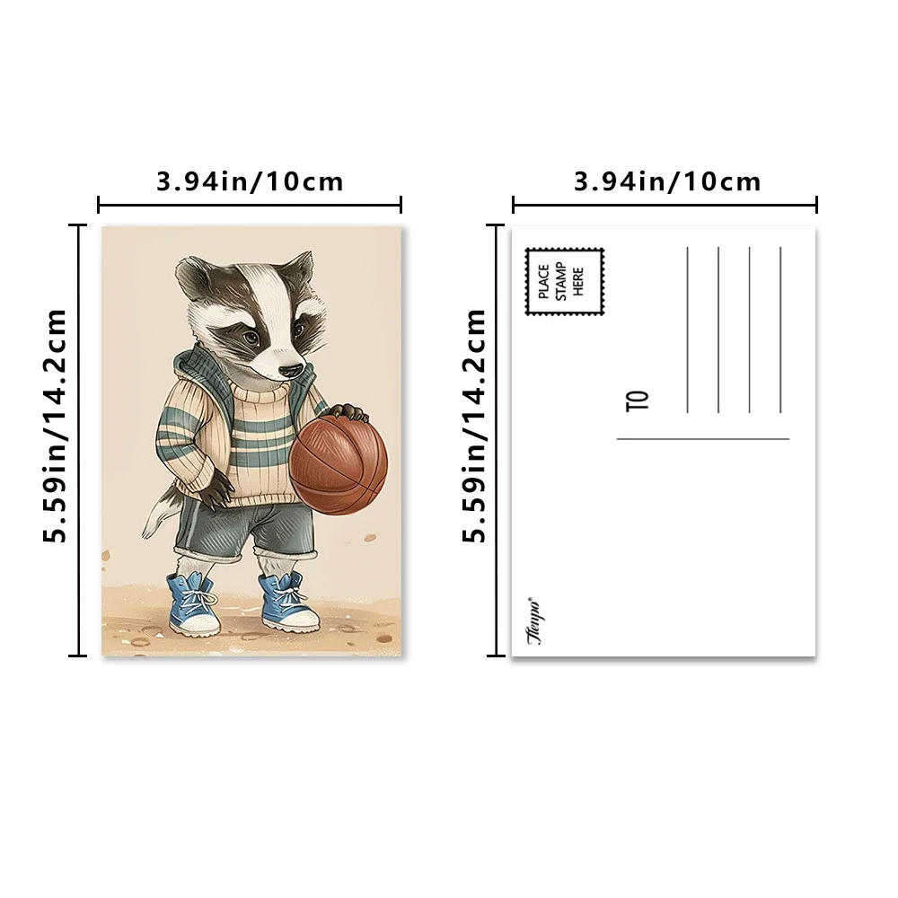 32pcs, Fun Sports Theme Postcards, Birthday/Anniversary Gifts, Collectibles, Suitable for Gift Giving, Can be Mailed.