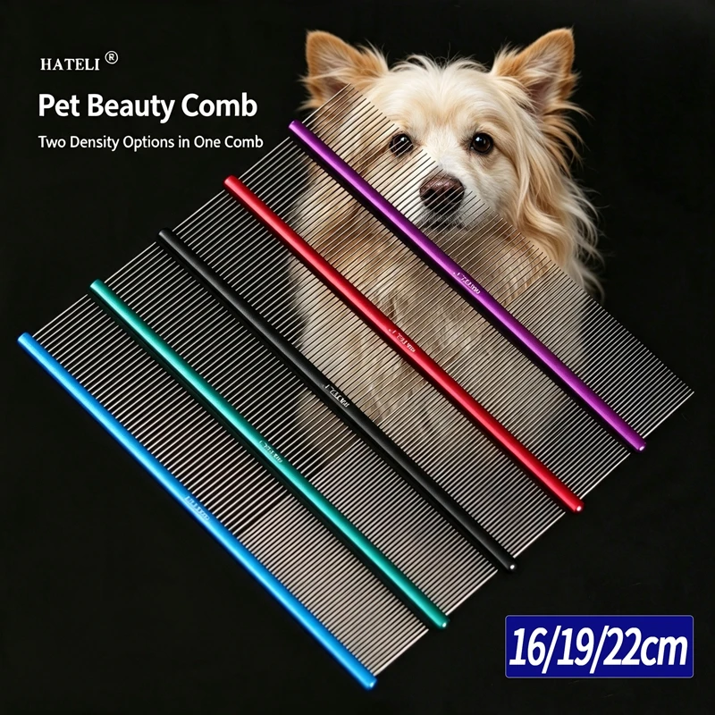 16/19/22cm Pet Comb 5 Colors Optional Professional Dog Grooming Styling Comb Puppy Cleaning Hair Trimmer Brush Pet Accessories