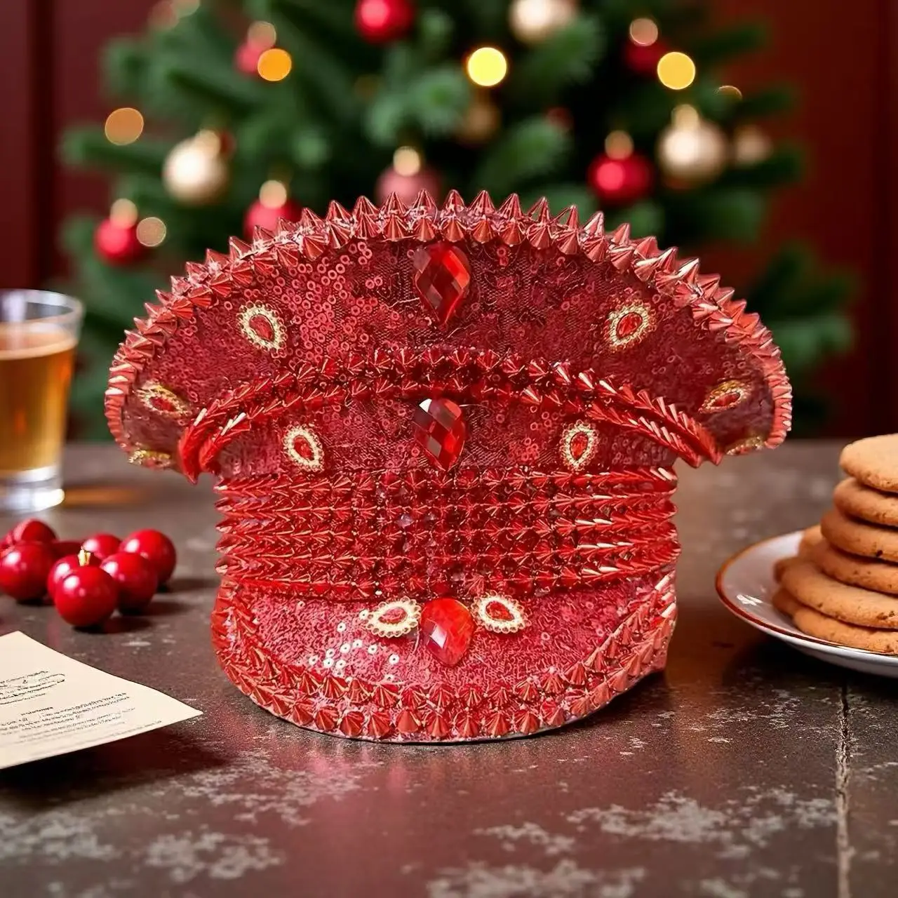 

HongLuan Зеленая дискотека в стиле стимпанк Капитанская шляпа со стразами для женского фестиваля Burning Man, аксессуары для рейв-фестистов и кепки для вечеринок