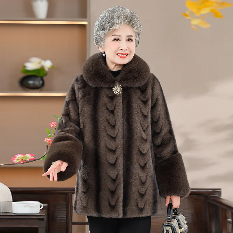 2026 Vrouwen High-end Casual Nertsen Warme Top Herfst Winterjas Lady Fashion Nieuwe Uitloper Koreaanse Middelbare Leeftijd moeder Kleding Jas