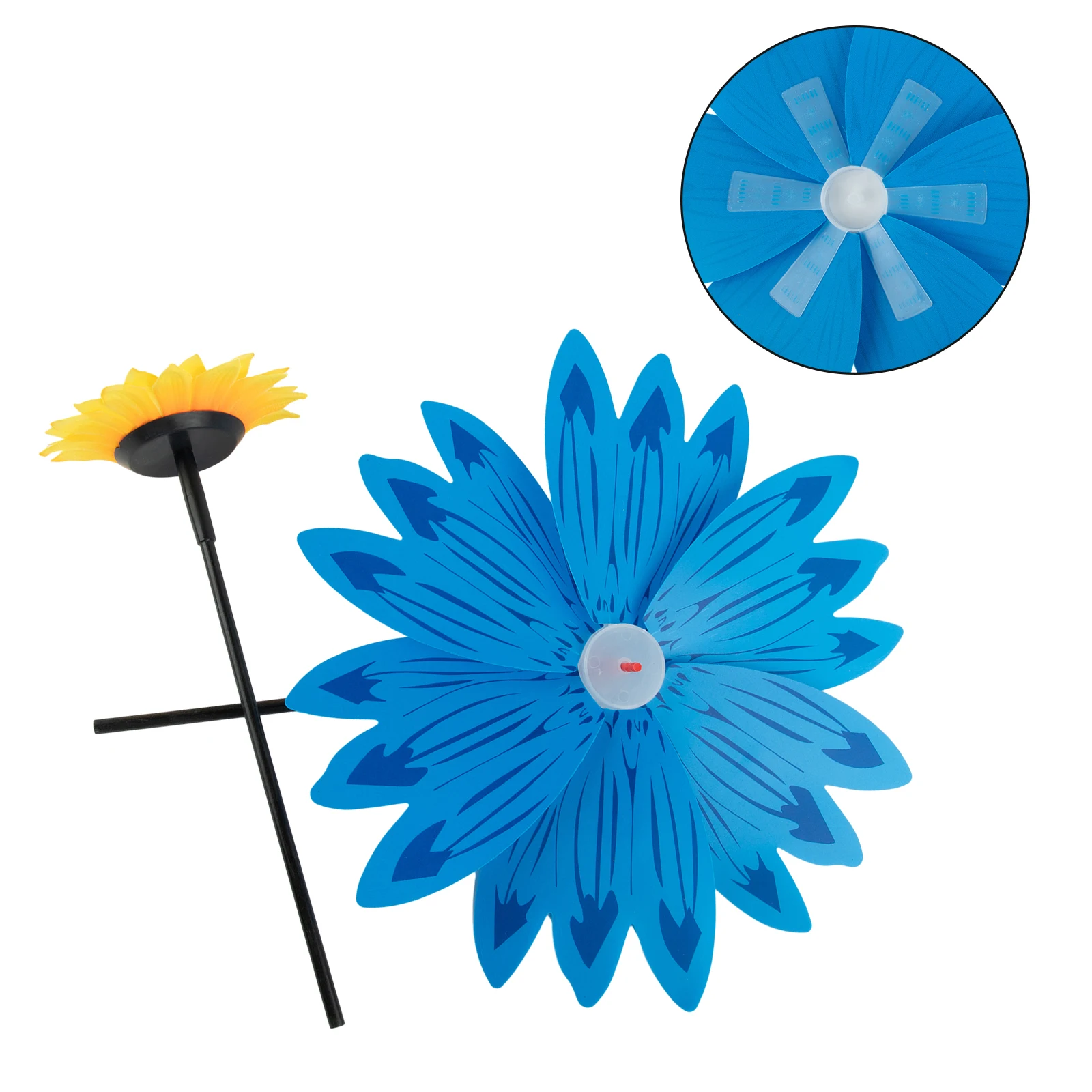 1pcs PVC Sunflower Windmill Wind Turbine For Lawn Garden Party Decoration Drop-shippings Colorful Windmill Outdoor Decoration