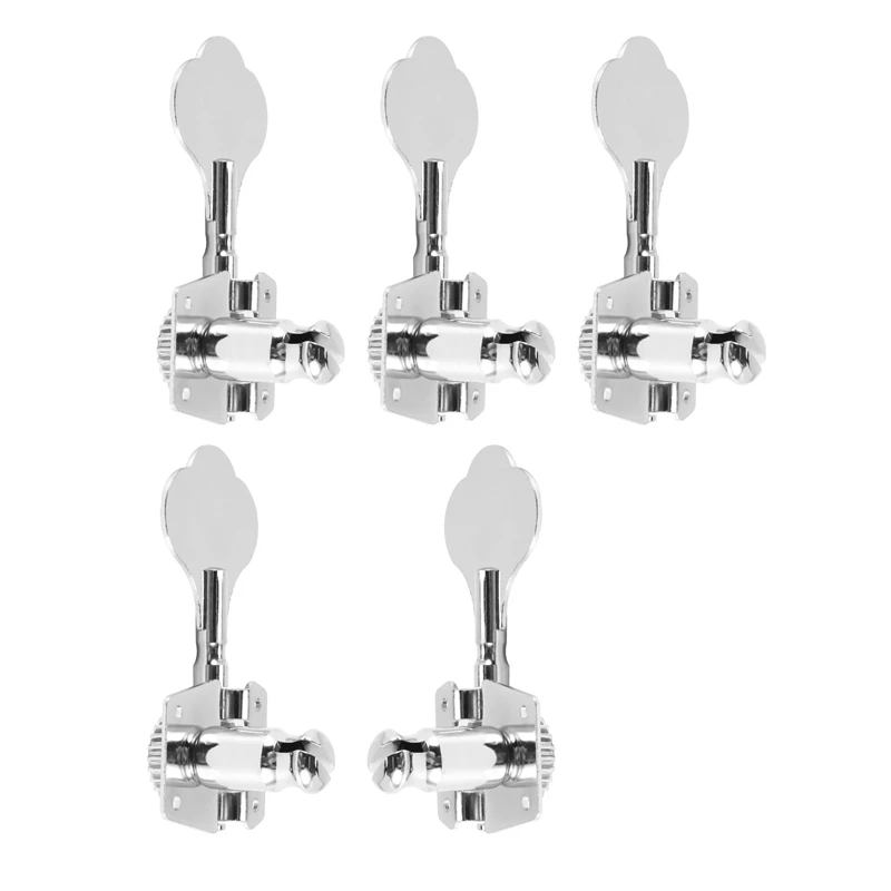 

5Pcs Guitar Accessory Vintage Open Bass Guitar Tuning Keys Pegs Machine Heads Tuners Black 1L4R For 5 Strings Bass