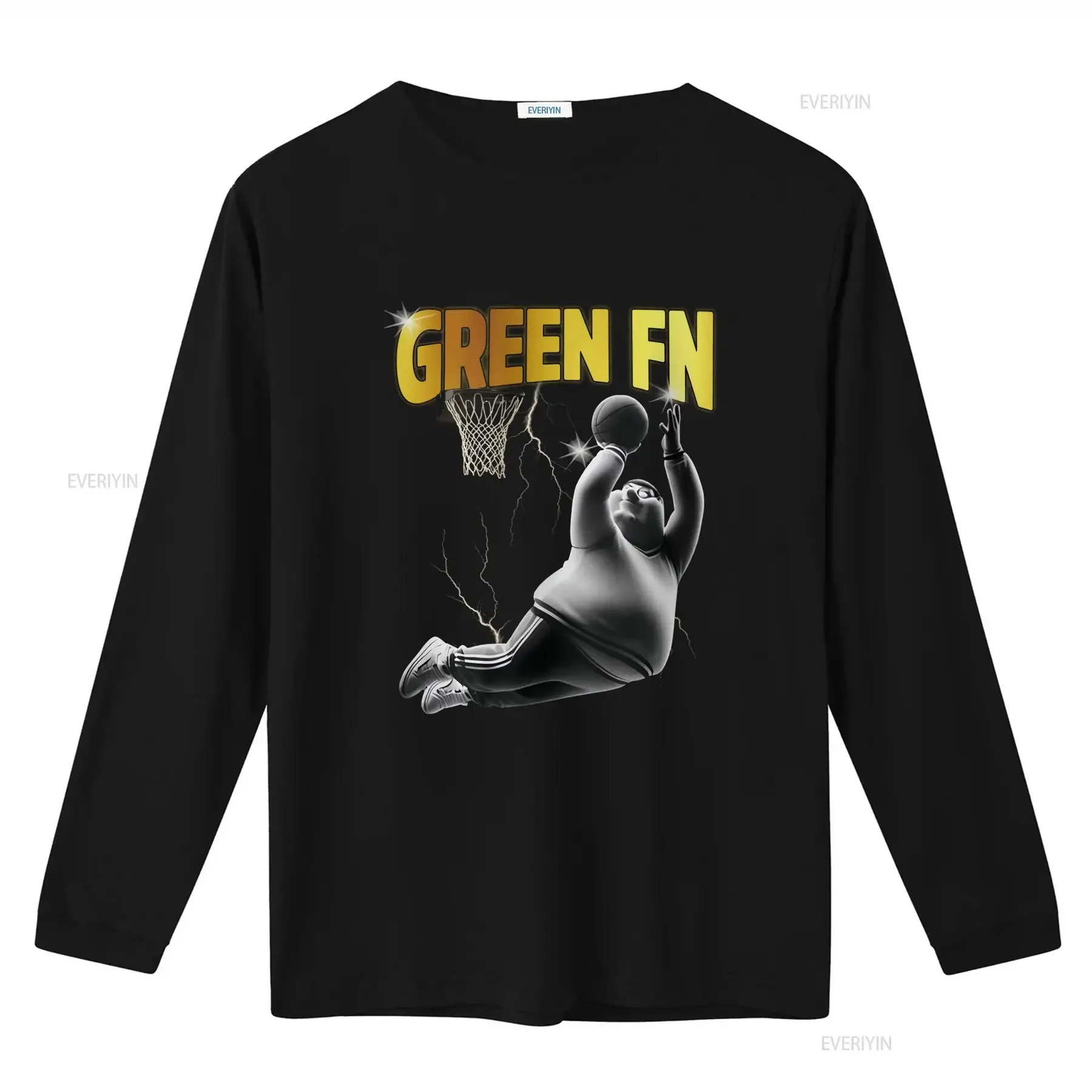 تي شيرت أخضر fn بيتر غريفين ميمي هدية له كلاسيكي لكرة السلة عتيق مغسول للارتداء اليومي ناعم متعدد الاستخدامات أنيق #3