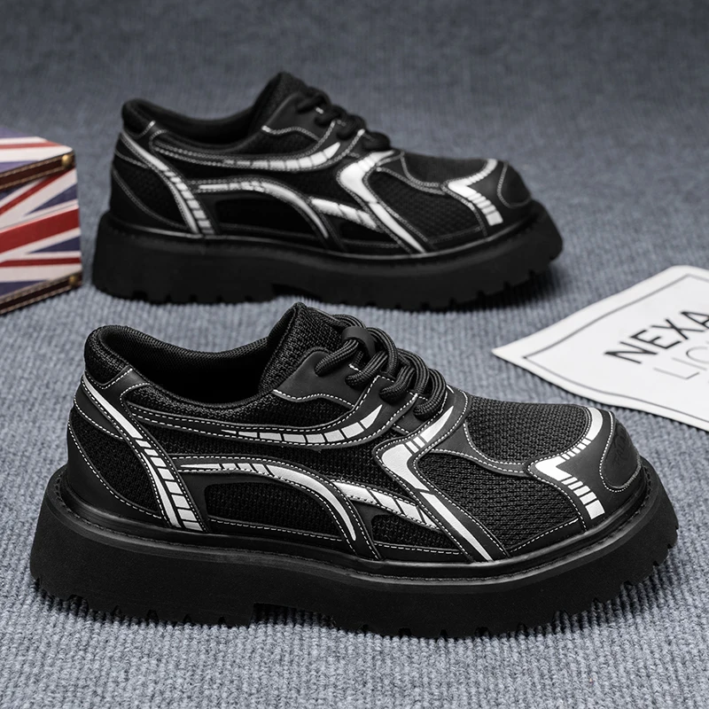 

Sports and leisure shoes, men's shoes, marathon oversized air cushioned shoes, fly woven all season rubber, wear-resistant, anti