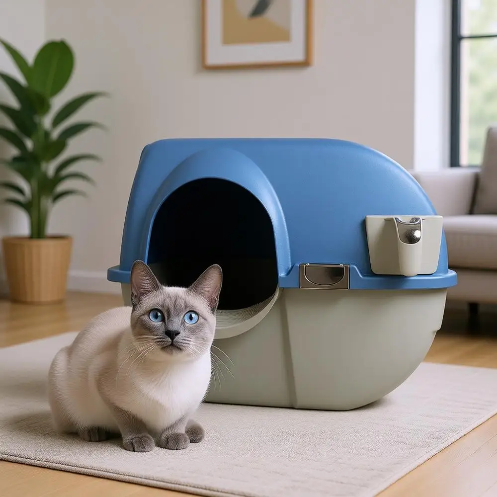 

Лоток для кошачьего туалета Roll 'n Clean, большой, для кошек, цвет «жемчужно-голубой»