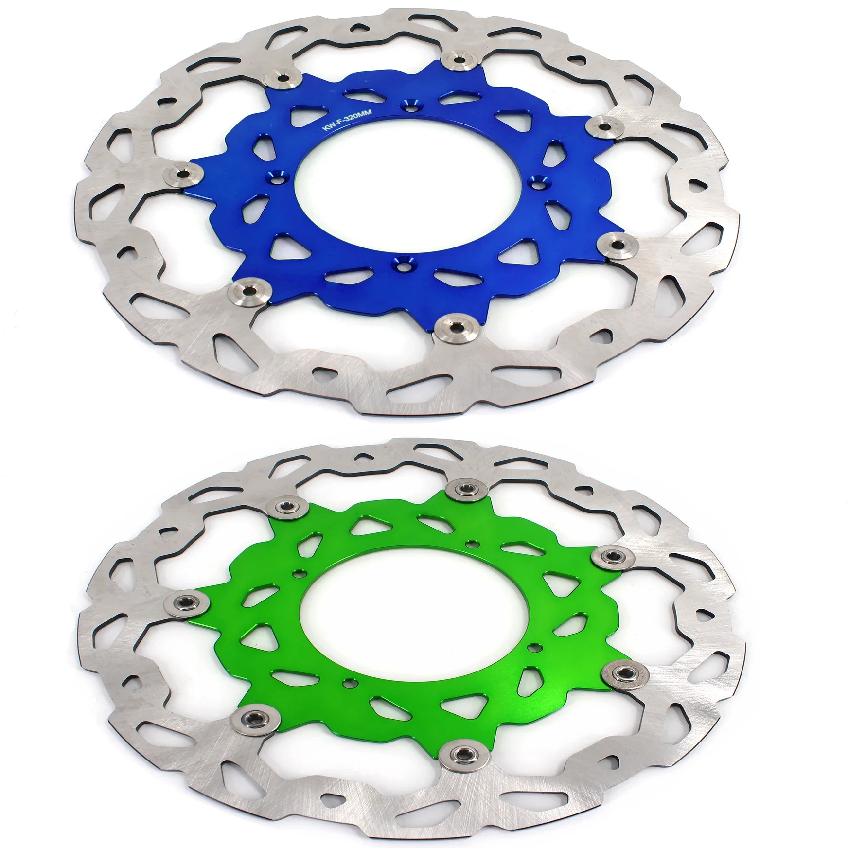 KKE Motorcycle 320mm Brake Discs Fit for KAWASAKI KX125 KX250 KX250F KX450F Aluminium Alloy Supermoto Front Brake Rotor