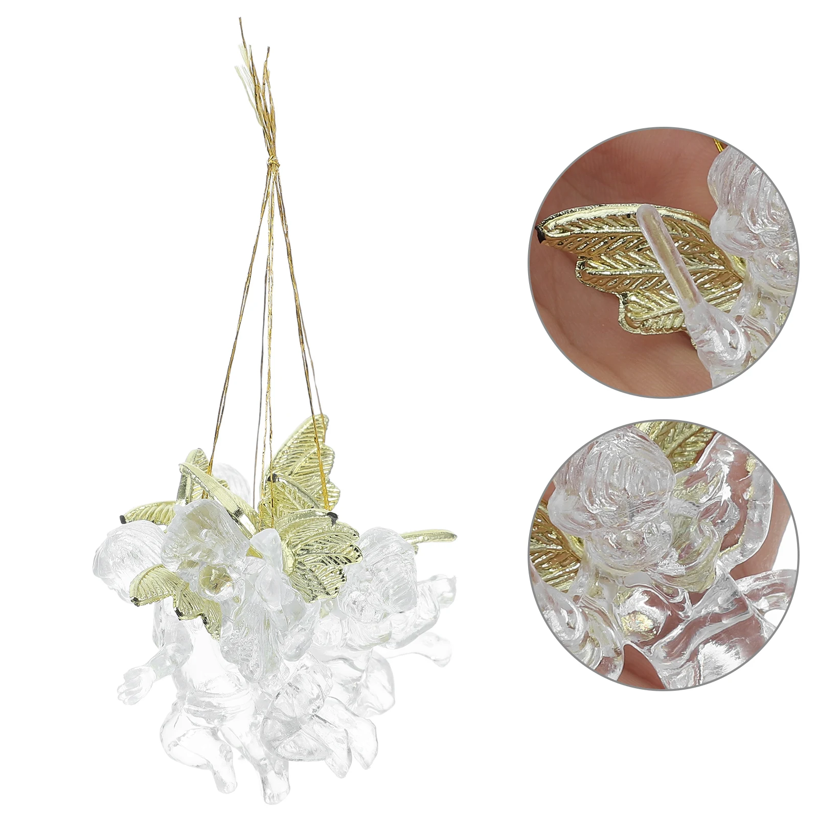 

24 Pcs Angel Pendant Home Decor Christmas Tree Decorations Cherub Ornaments with Wings Pendants Man