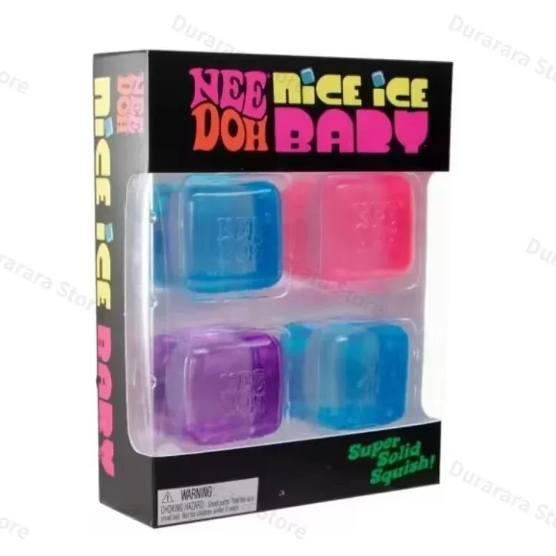 Needoh Transparent Glitter Squishy Fidget Toy Jelly Texture Soft Squeezy Stress Relief Toy Cute Heart Bear Ice Pop Sensory - view 6