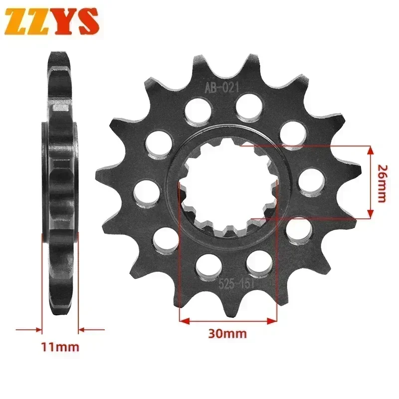 

525 15T 15 Tooth Front Sprocket Gear Staring Wheel Cam For Yamaha FZ8 FZ-8 FZ8N FZ 8 FZ-09 FZ09 FZ 09 FZ-09E FZ09E FJ-09F FJ09F