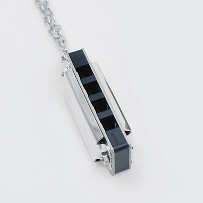 Mini Harmonica Necklace 4 Hole 8 Tone Harmonica Portable Musical Instrument For Children And Beginners