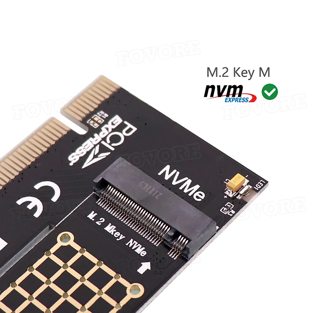 M2 M Key NVMe SSD  PCIe Adapter M.2 2230 2242 2260 2280 PCI e 3.0 Converter Card Support X16