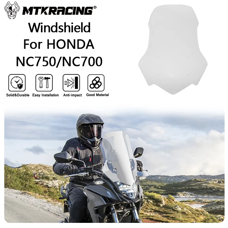 MTKRACING Windshield Motorcycle Windscreen Screen Windshield Fairing Accessories For HONDA NC750/700 2016-2019